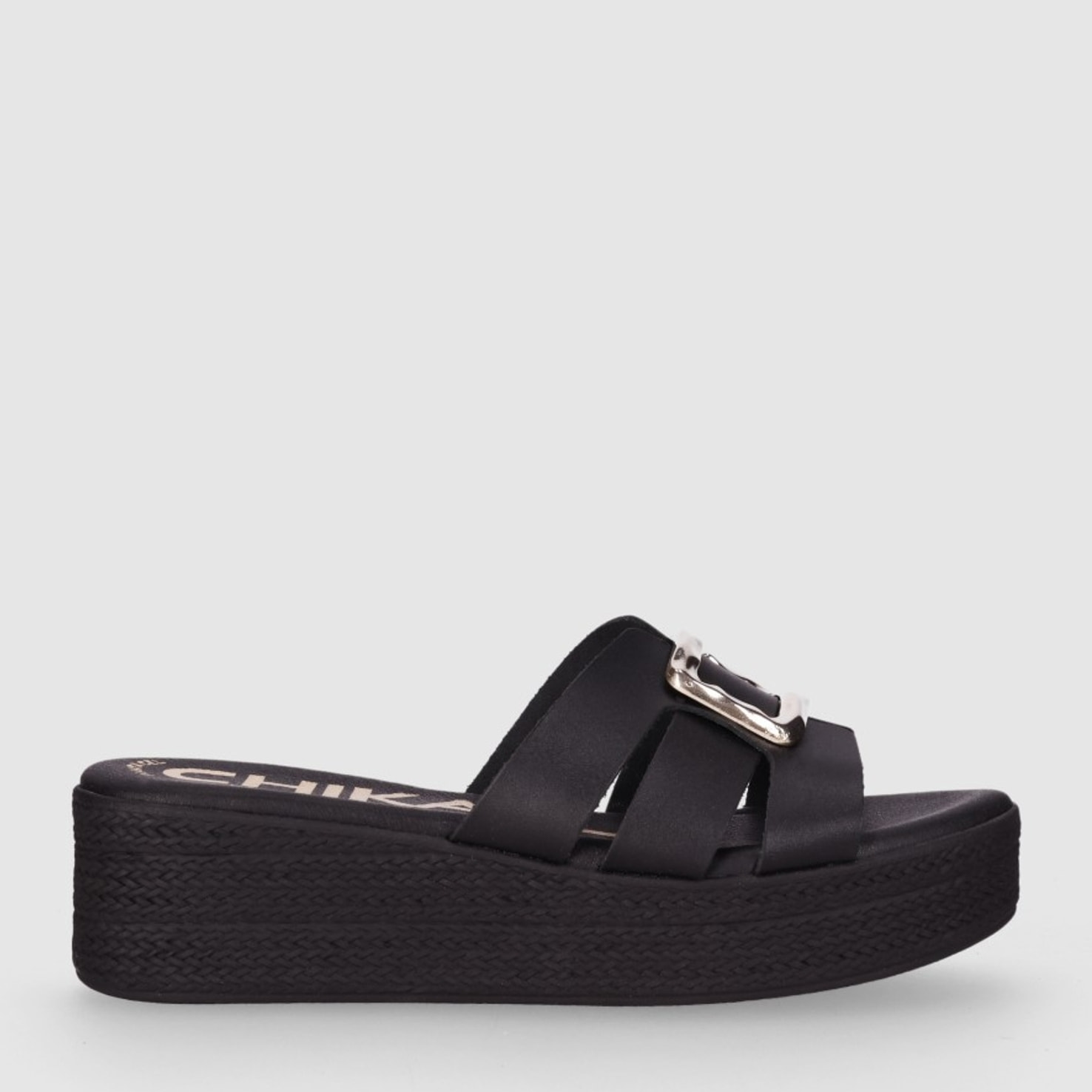 Sandalias de Piel - Negro - Tacón: 5 cm