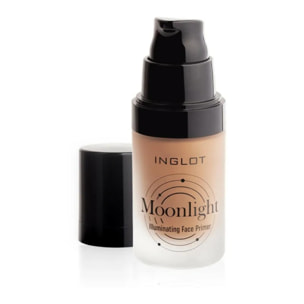 INGLOT MOONLIGHT Prebase iluminadora, Efecto buena cara, Piel jugosa, Los poros se difuminan y la textura de la piel se vuelve más suave e hidratada 25ML. NEW MOON 22, Dorado oscuro con pigmentos luminosos para pieles media