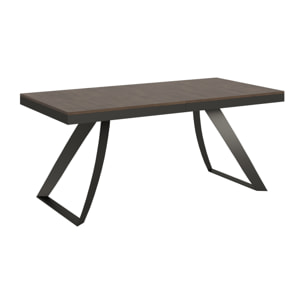 Table extensible 90x180/284 cm Proxy Evolution Noyer cadre Anthracite