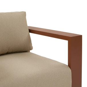 Canapé de jardin Allure 2 places beige acajou