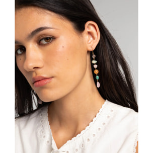 Pendientes de mujer con piedras naturales multicolor