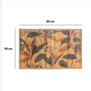 Tapis latte bambou 50x80 cm Multicolore Palawan