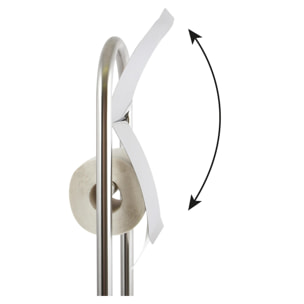 Portarrollos y Escobilla todo en uno, en Acero inoxidable