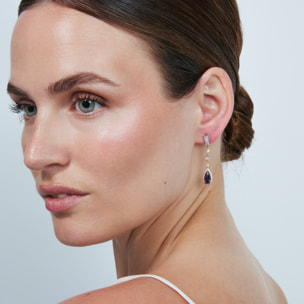 Pendientes Orzus acabado oro rosa 18k