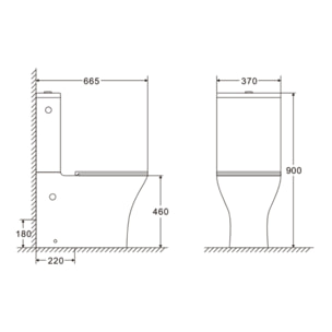 Brevis Combi WC à poser sans bride en céramique compatible PMR avec abattant SoftClose, blanc (SATBRE033RREXVPP)