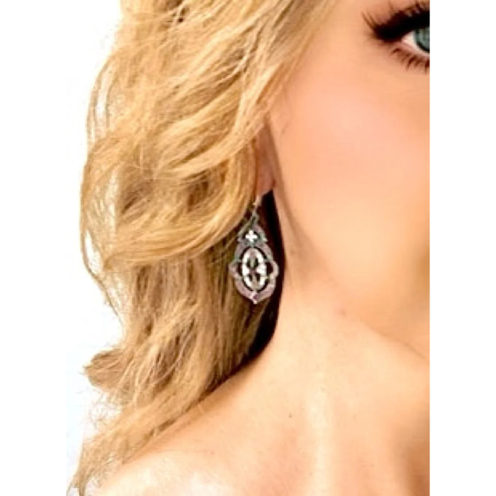 Pendiente cristal Sw plata 925 10µ cuajado mini