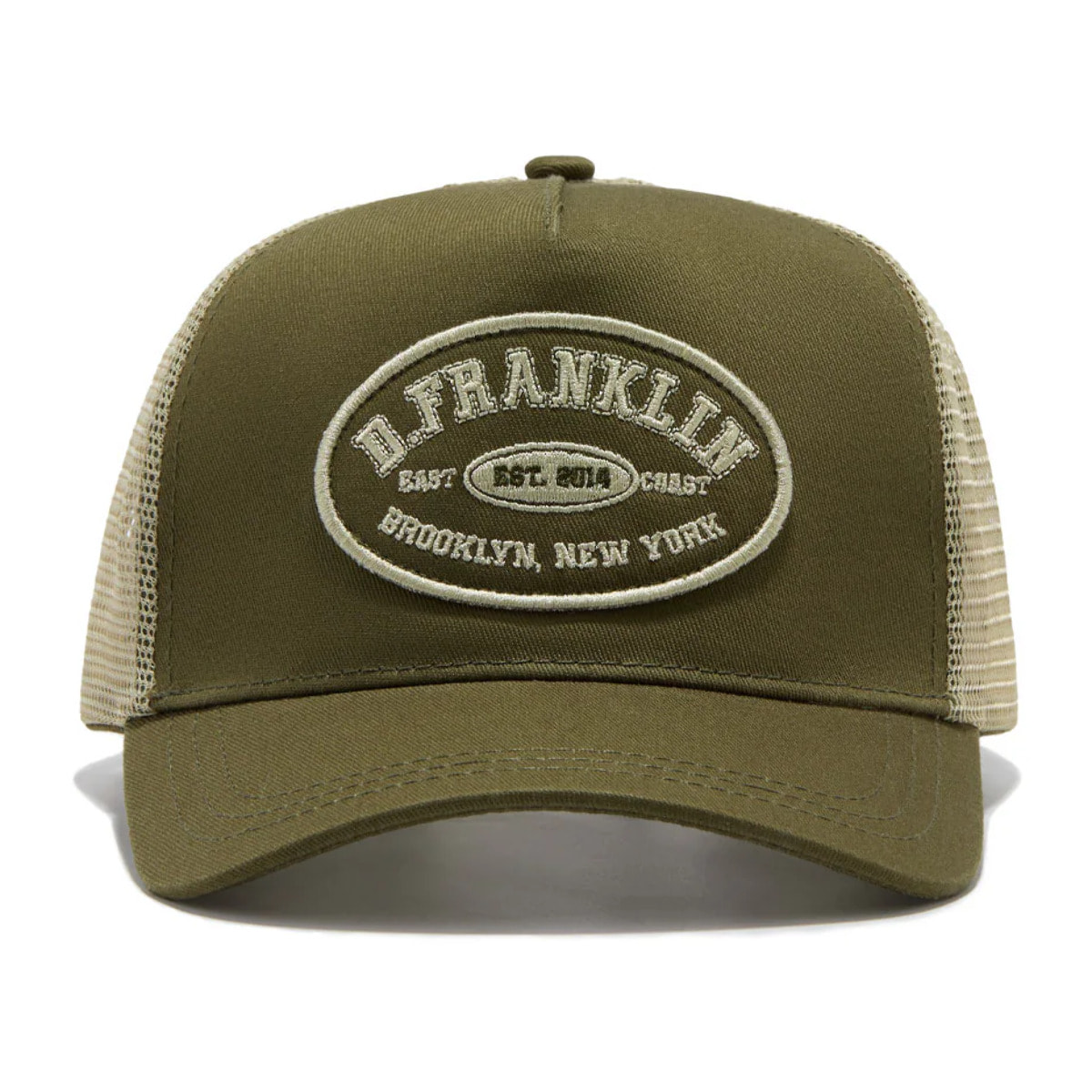 Gorra Trucker Hombre  Parche Verde Militar