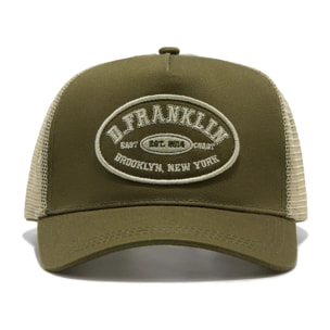 Gorra Trucker Hombre  Parche Verde Militar