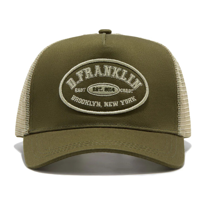 Gorra Trucker Hombre  Parche Verde Militar