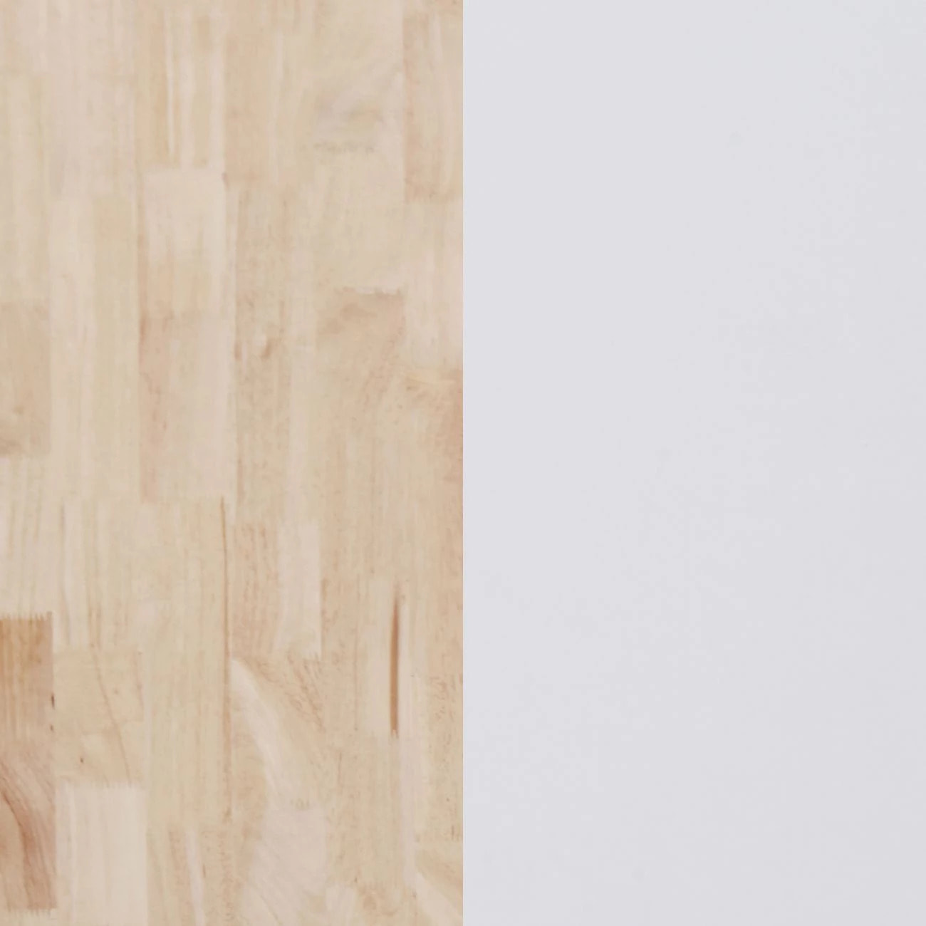 Mesa de comedor redonda extensible en blanco y roble 120-200x120 cm Berg Blanco - Roble