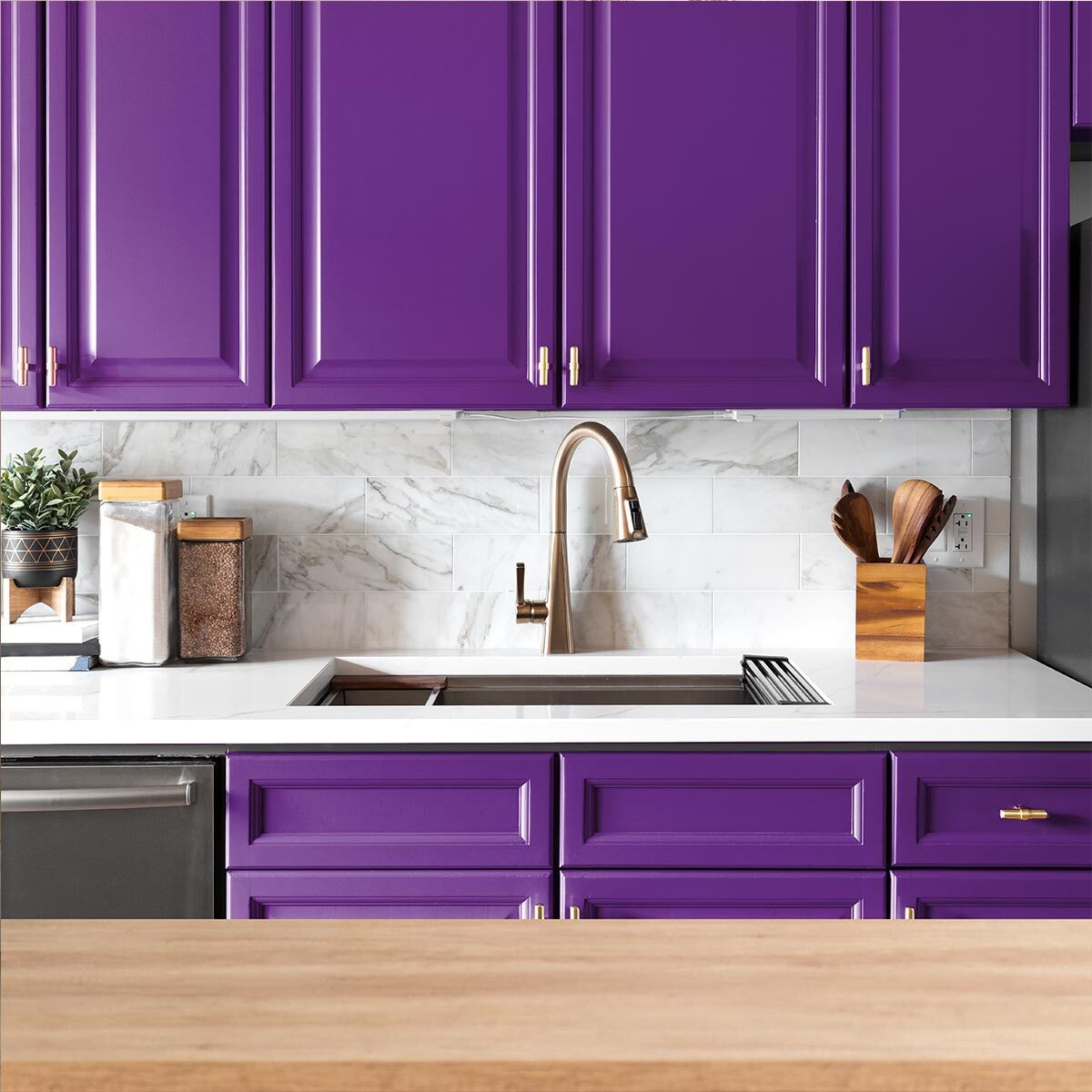 Rouleau adhésif décoratif Vinyle au Mètre - Violet - Sticker Lavable Imperméable Mur Cuisine Meubles