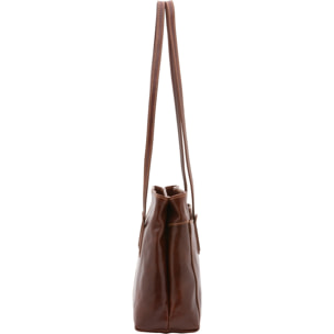 Borsa a spalla da donna - Modello Iduna Lux - Vera pelle - 35.0 x 26.0 x 12.0 cm