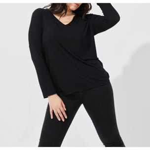 Maglia manica lunga in viscosa sostenibile vestibilità over