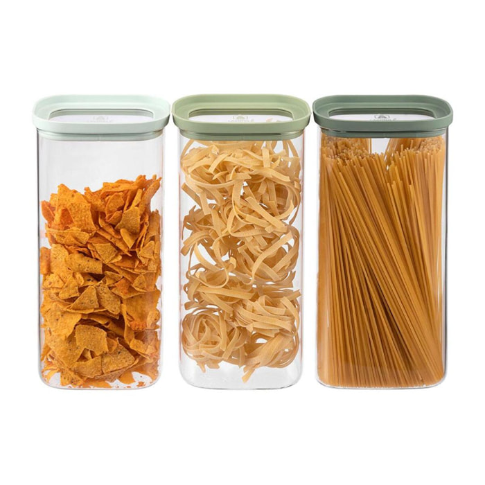 Lot de 3 bocaux en verre 2000ml