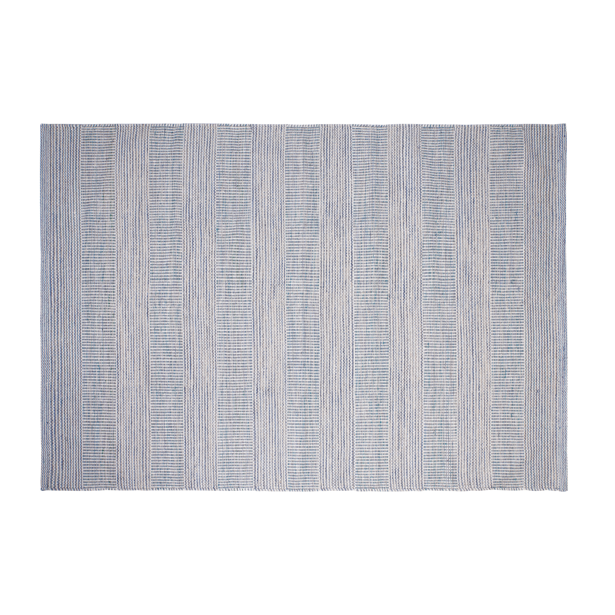 DISEGUAL - TAPPETO MELANGE' LANA E COTONE TONI BEIGE/BLUE - misura 140X200X0,5