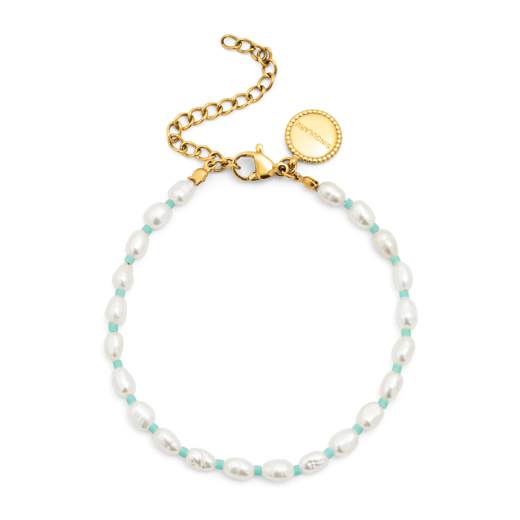 Bracciale Pompeya Turchese Acciao Placcato Oro