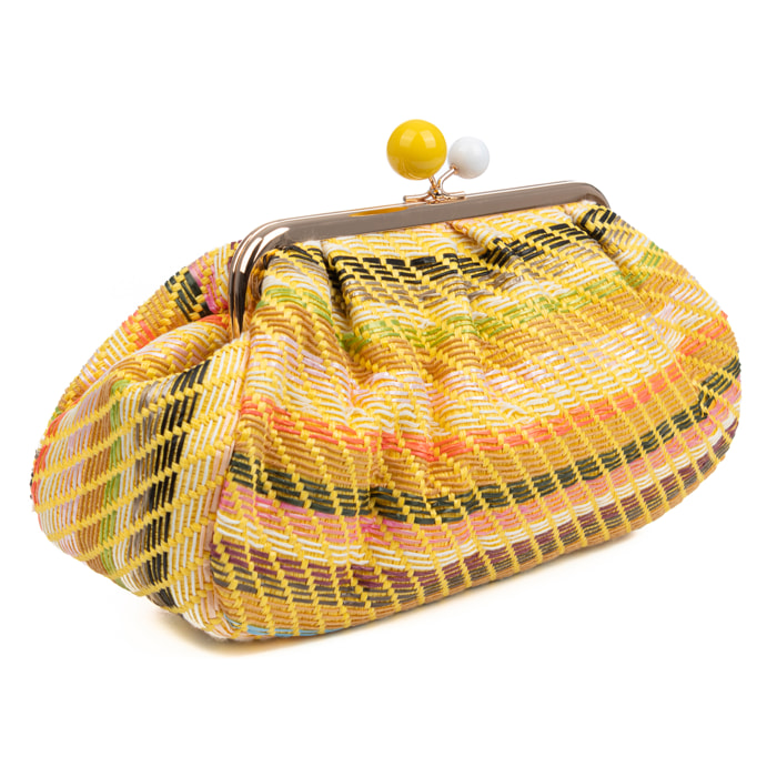 Boesio Bolso bandolera Mujer. Fabricado en rafia sintética entrelazada.