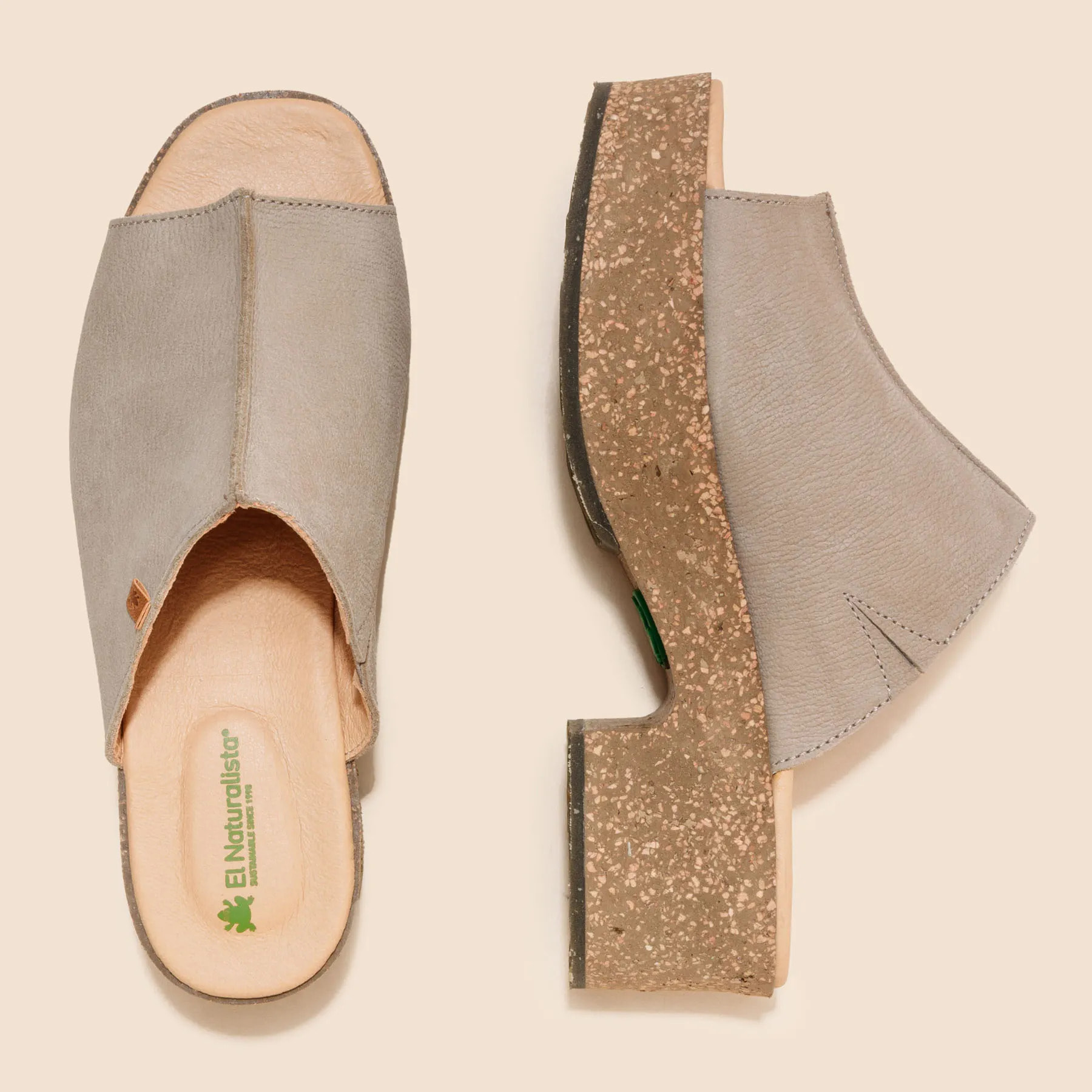 Sandalias con tacón N5892 PLEASANT PIEDRA /ARBEQUINA color Piedra