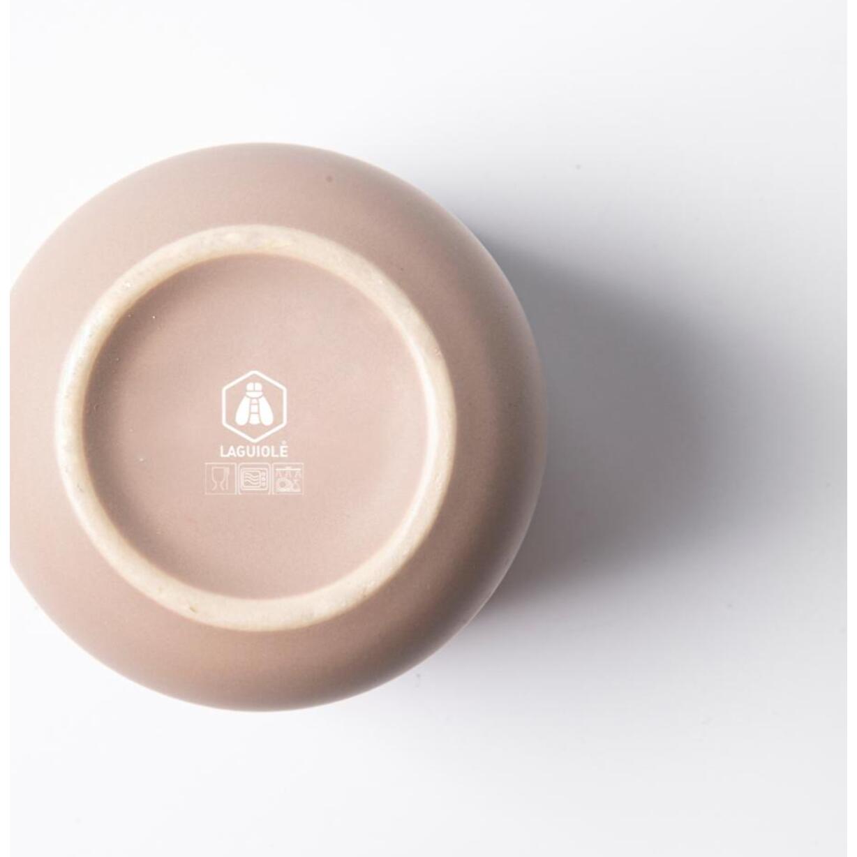 Lot de 4 tasses taupe - "Iris"