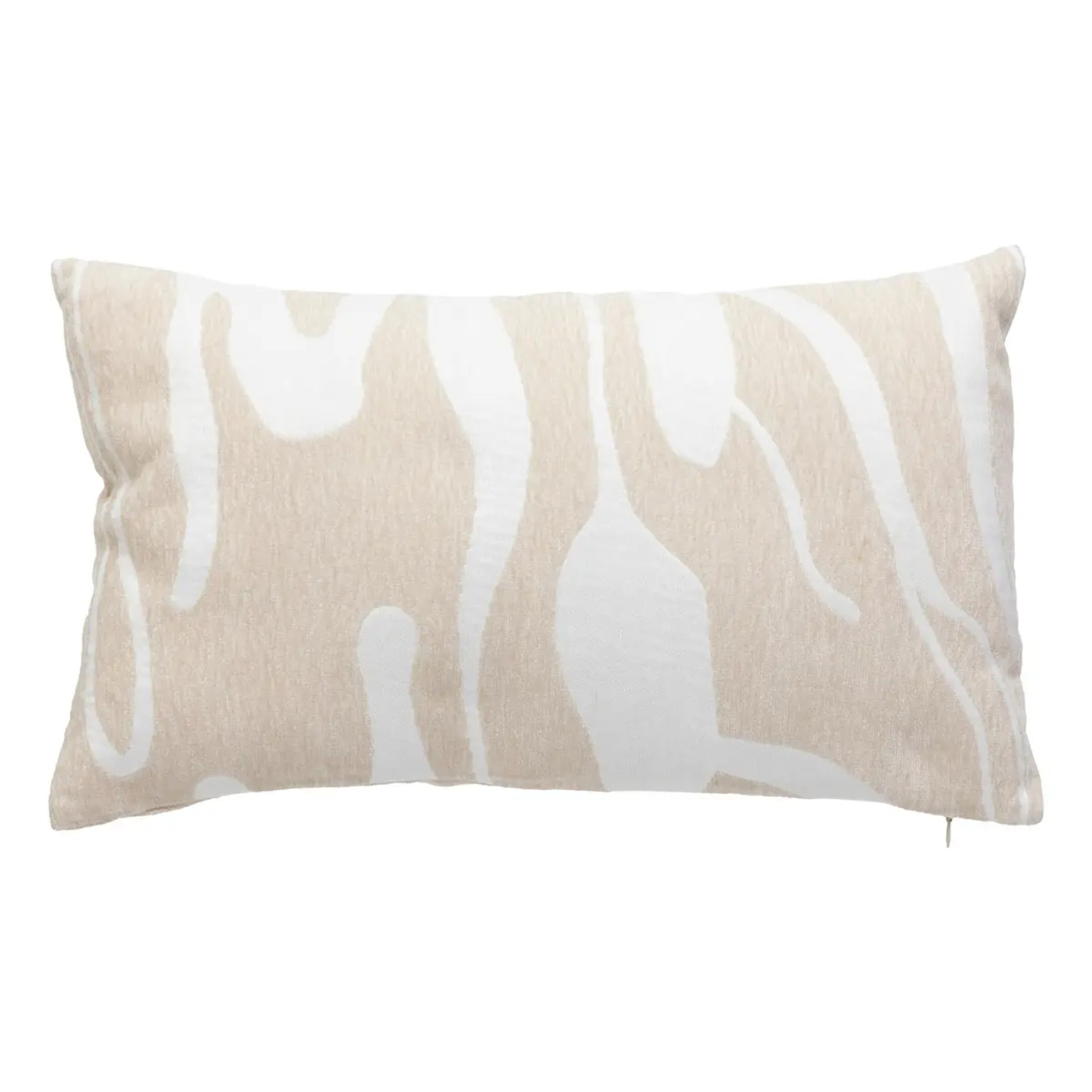 Coussin jacquard Madini beige lin 30x50cm