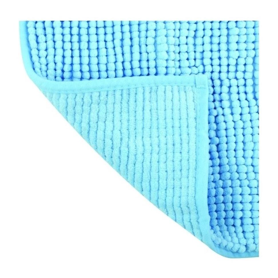 Tapis de bain Microfibre CHENILLE Bleu Ciel MSV