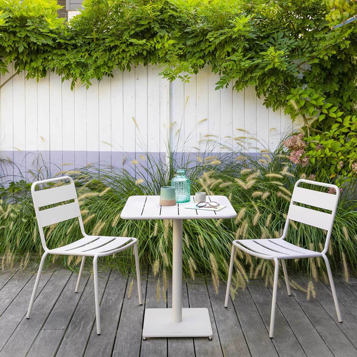 Table de jardin carrée Phuket Argile