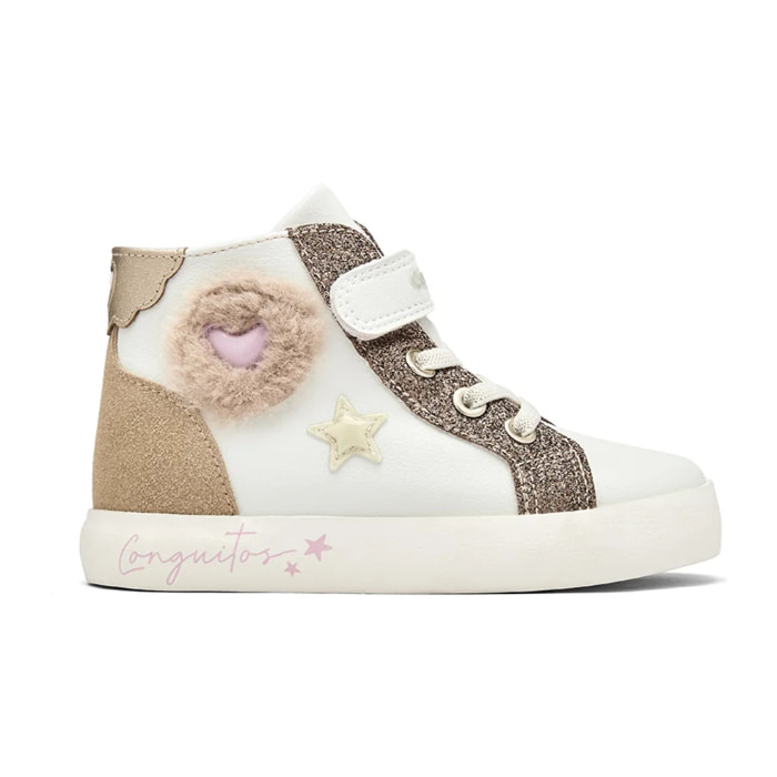 Zapatillas Altas De Niña Con Pelo Y Corazón