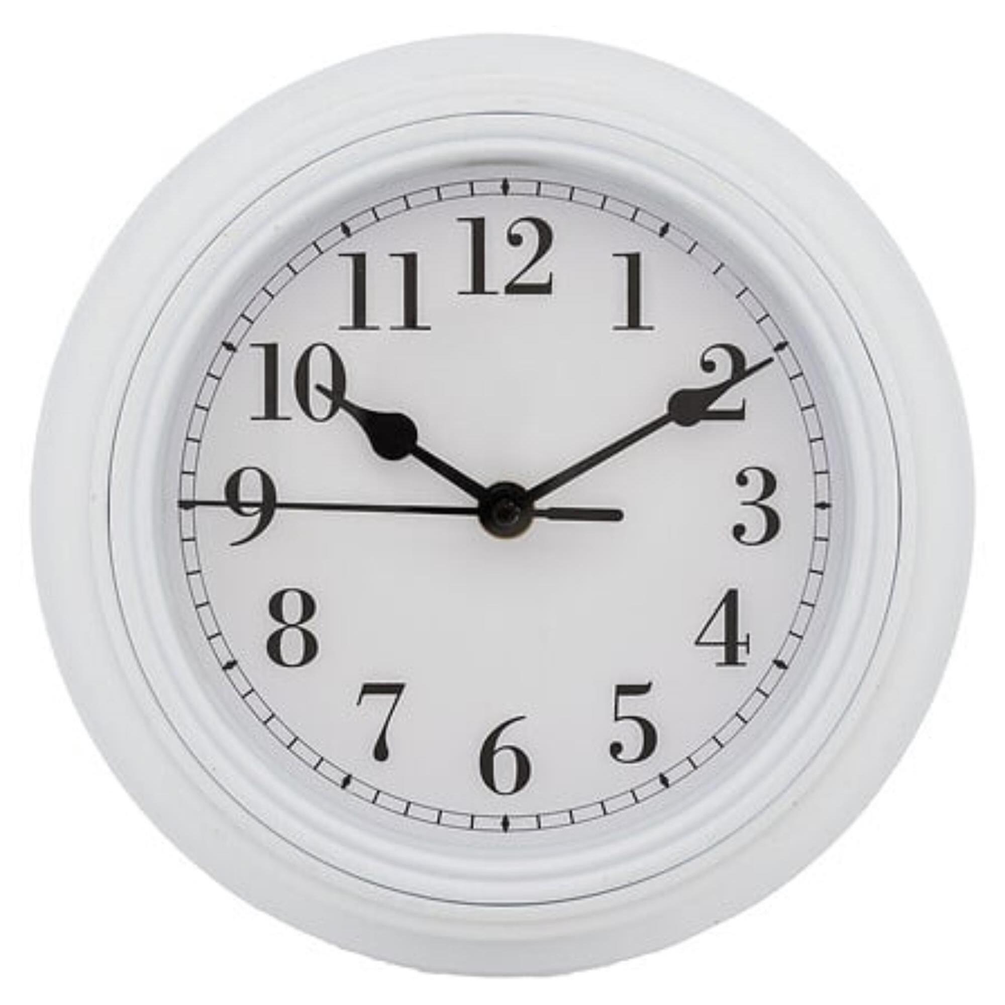 Reloj con molduras Ø22cm blanco