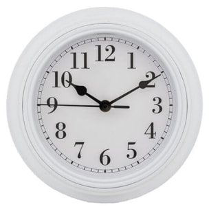 Reloj con molduras Ø22cm blanco