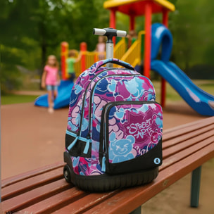 beSmart - ZAINO TROLLEY PREMIUM ORGANIZZATO STREET ART