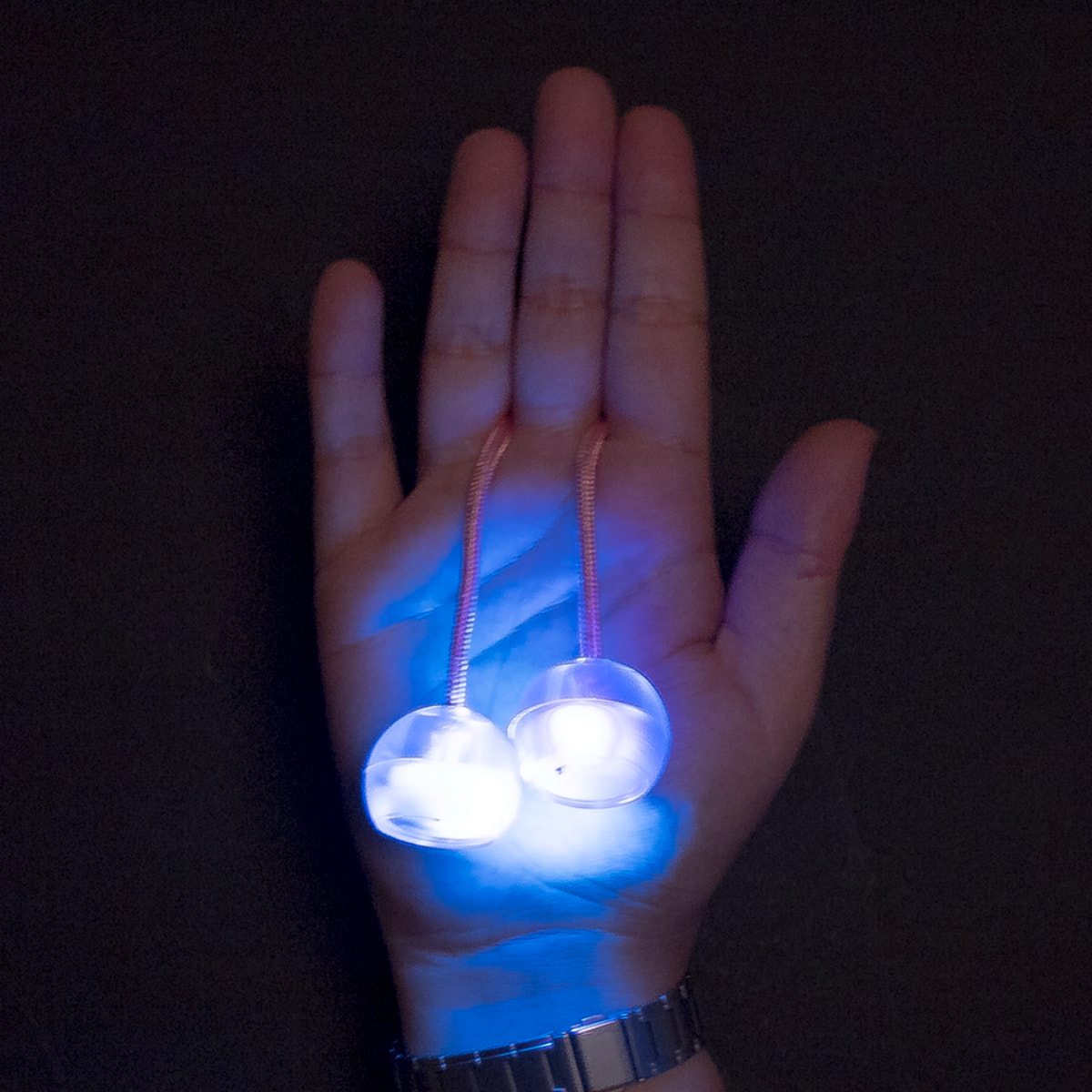 Clacker Ball anti-stress semi-sferica con luce LED multicolore