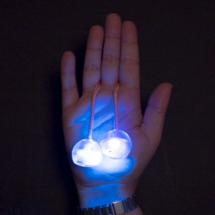 Clacker Ball anti-stress semi-sferica con luce LED multicolore