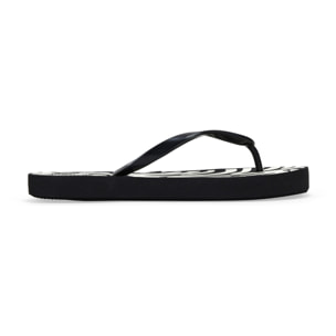 Chanclas de dedo negras de cebra