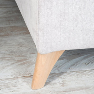 Canapé d'angle Dandy -textile, mousse pu, bois et panneau de particules-couleur beige 295 x 103 x 170 cm