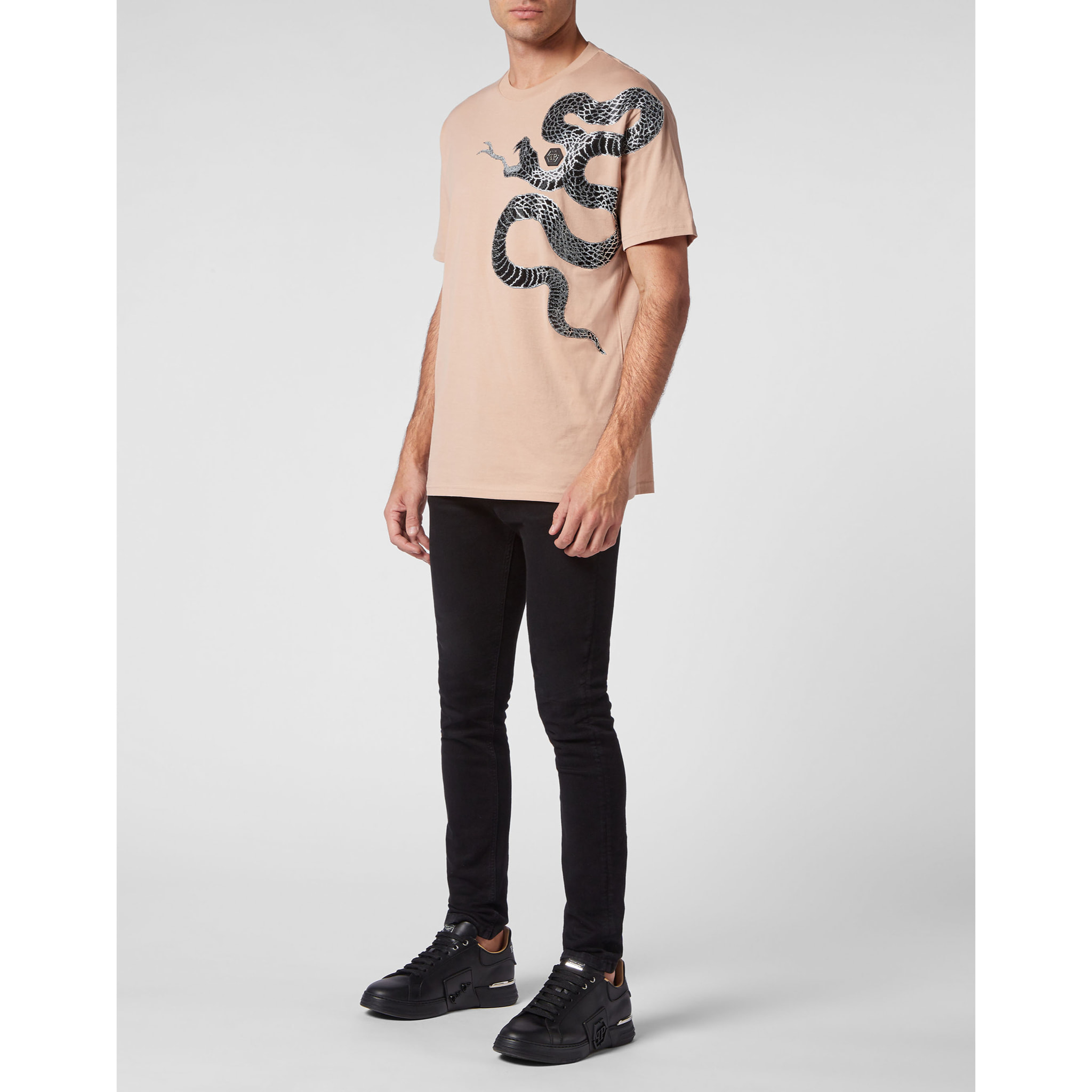 PHILIPP PLEIN Camiseta Cuello Redondo SNAKE