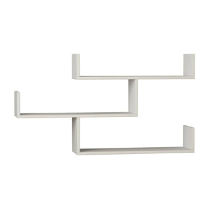 Mensola Dpar, Scaffale, Ripiano a muro, Scaffalatura multiuso, 119x23h67 cm, Bianco