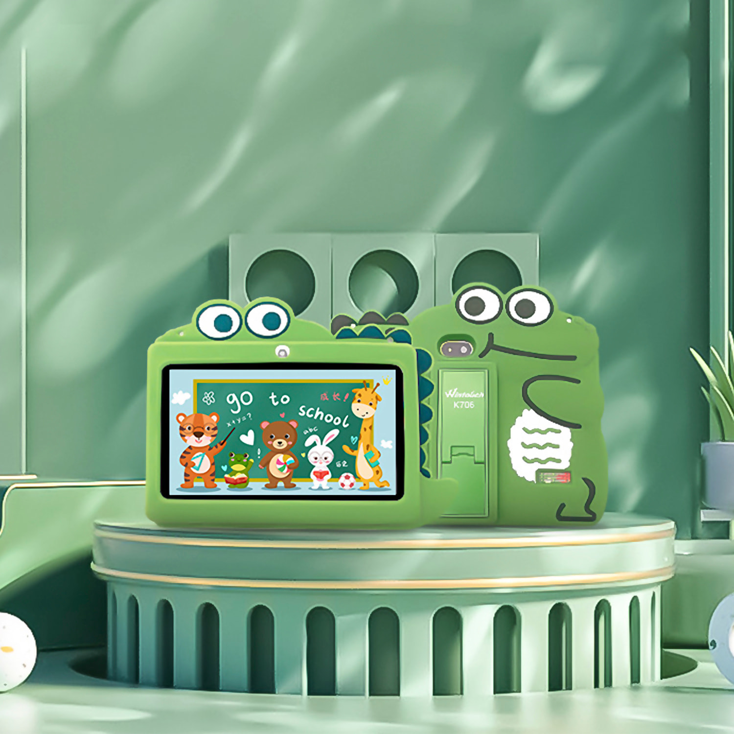 DAM Tablet Infantil K706 WiFi. SO Android 7. Pantalla 7'' 1024x600px. MTK 6735 1GB RAM + 8GB. Doble cámara. 22x2,1x16,5 Cm. Color: Verde