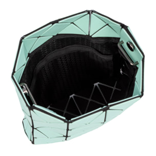 Aterno bolso bandolera y de mano de diseño geométrico.