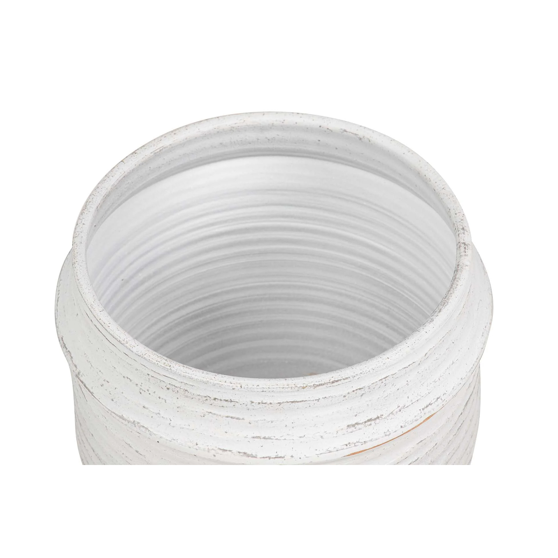 Macetero Ceramica Blanco 39x39x38 Cm