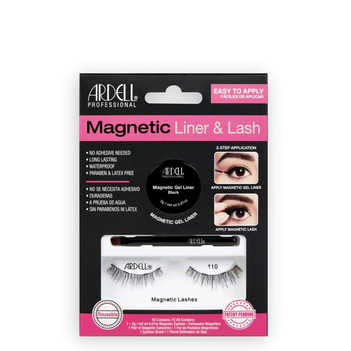 Magnetic Liner & Lash - Kit Eye-Liner + Faux-Cils Magnétiques 110 Noir