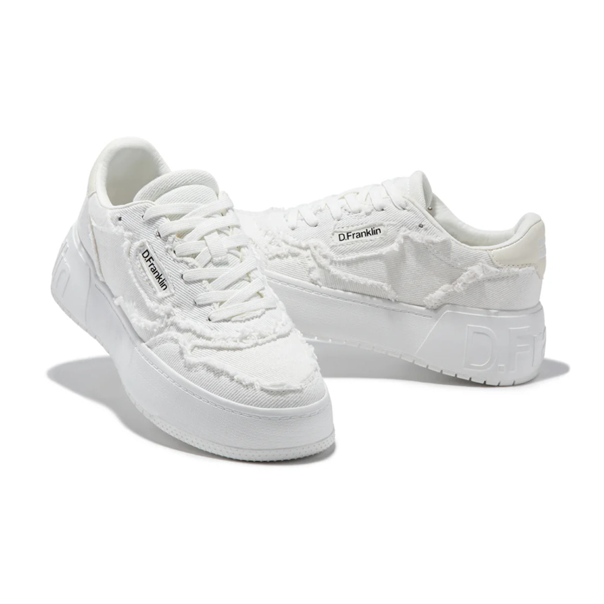 Zapatillas Casual Mujer Court Frayed Blanco D.Franklin