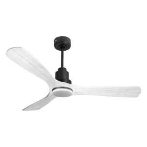 Ventilador de techo Modo Invierno/Verano Termostato Dimable Wifi Motor DC Techos Inclinados Mando a Distancia Luz tres tonos Hypersilence Memoria Vendible Shopify (AUTOMATICO) NusaD132C04LED64642 PURLINE