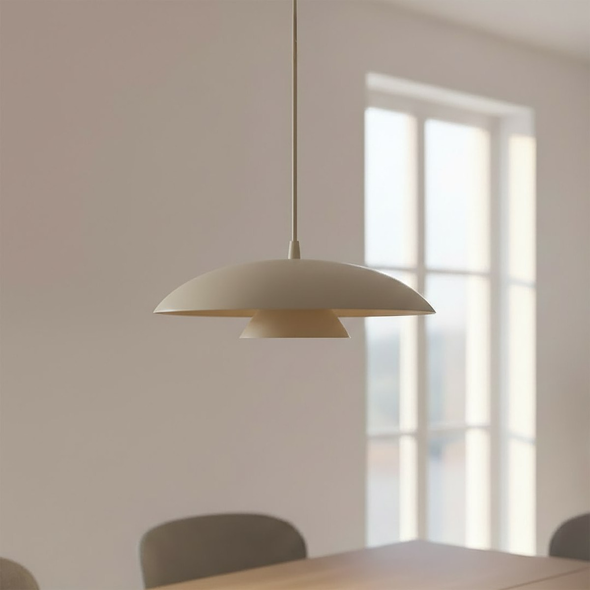 Lampada a sospensione Babel in acciaio color mokka
