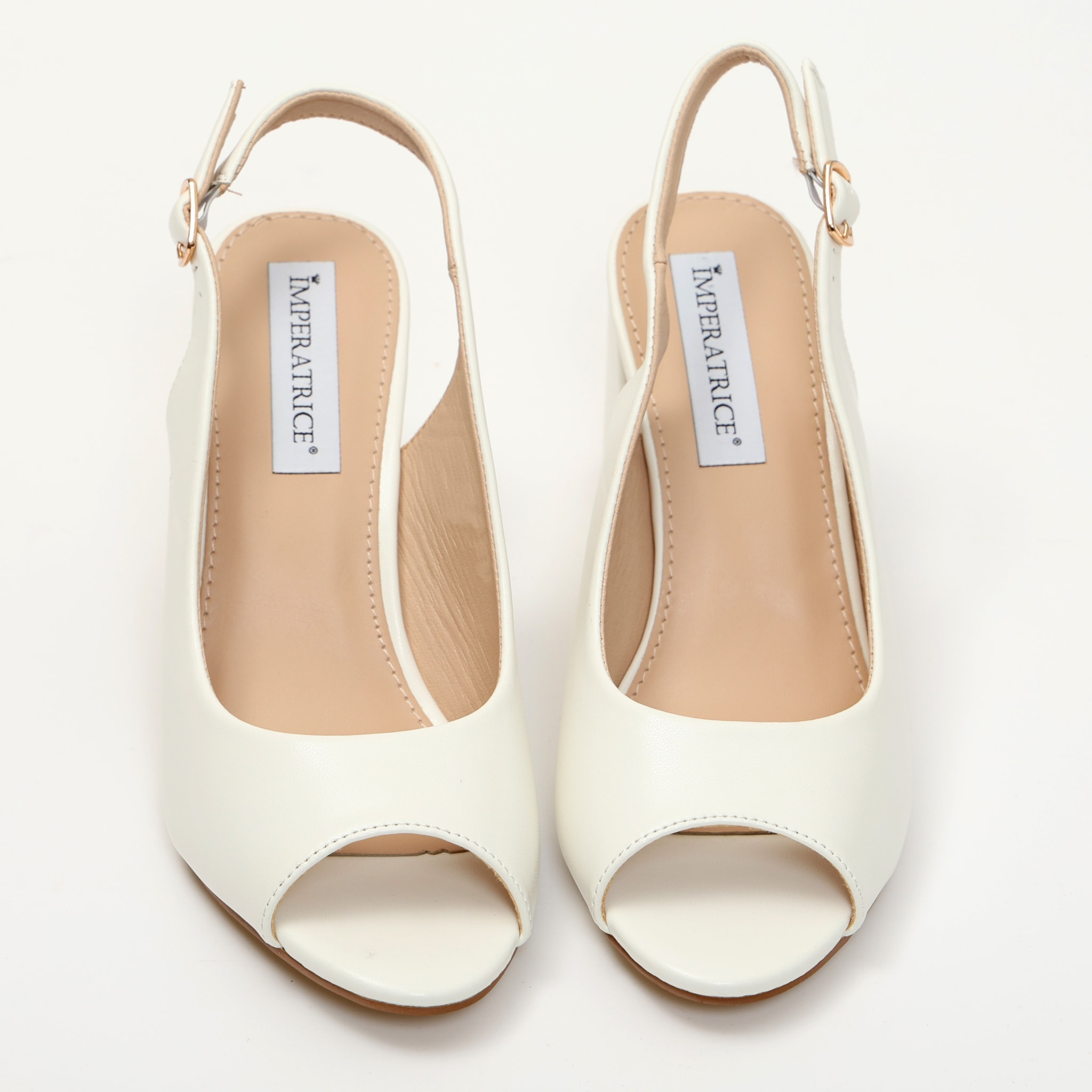 Sandali in simil pelle con tacco comodo quadrato