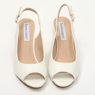 Sandali in simil pelle con tacco comodo quadrato