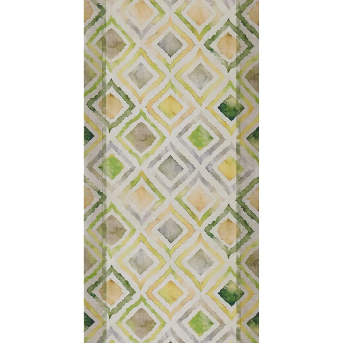 Passatoia tappeto cucina bagno ingresso multiuso, disegno geometrico stile retrò