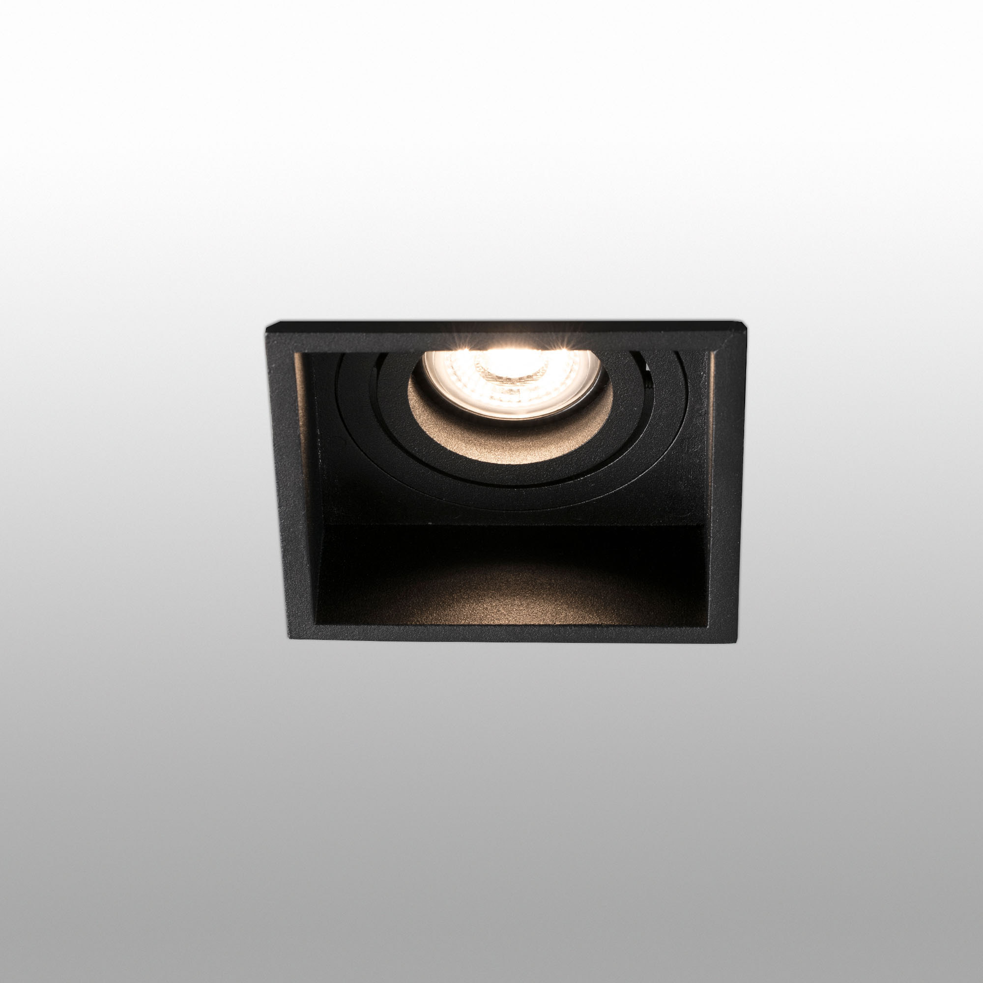 HYDE SQ Lampe encastrable noir carré orientable