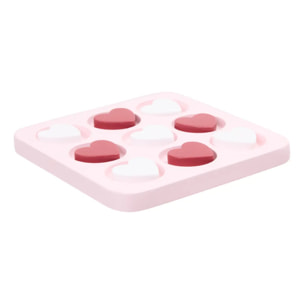 Jeu de morpion Love 18x18x2cm rose