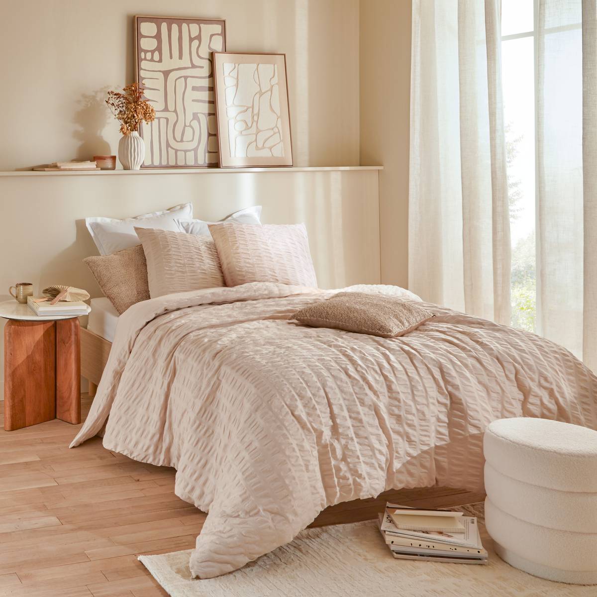 Parure de lit Irhia 240x220cm beige