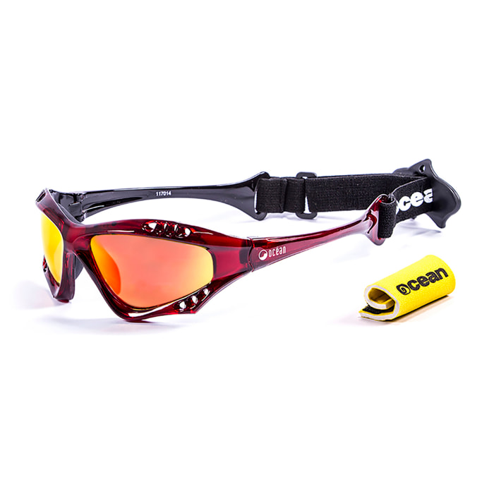 Gafas de deportes acuáticos OCEAN AUSTRALIA - Rojo transparente / Revo